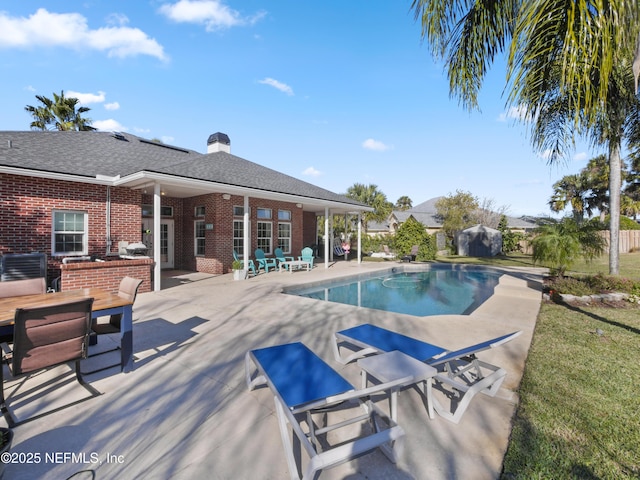 view of pool with a patio