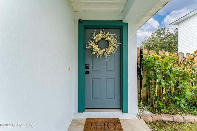 view of doorway to property