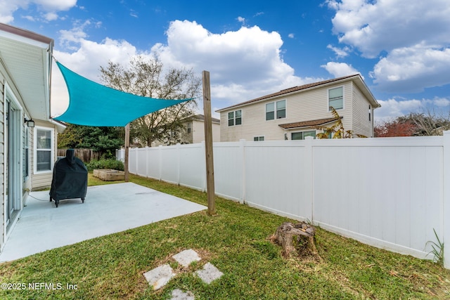 view of yard featuring a patio area