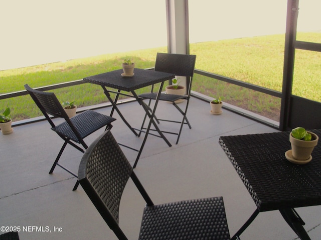 view of sunroom