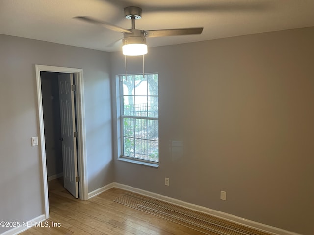 3706 Sanctuary Way N, Jacksonville Beach, FL 32250 - spare room featuring ceiling fan, light wood finished floors, and baseboards