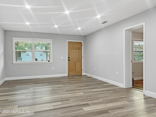 interior space featuring light hardwood / wood-style flooring