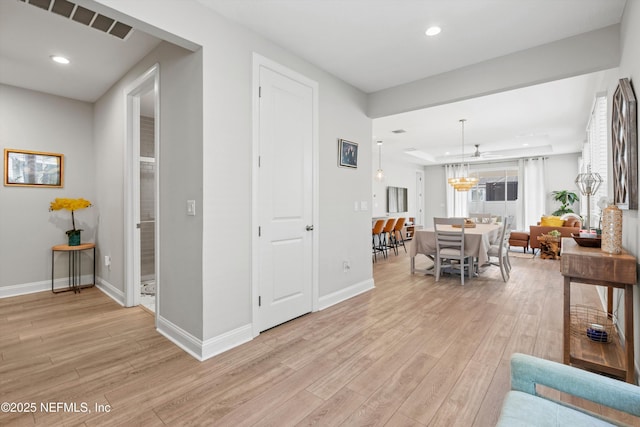 interior space with light wood-type flooring