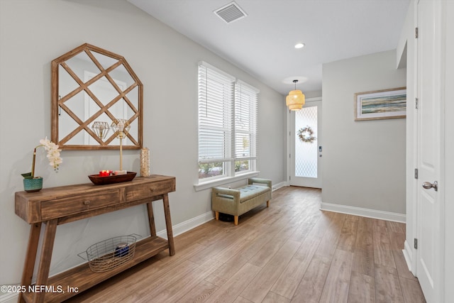 entryway featuring light hardwood / wood-style floors