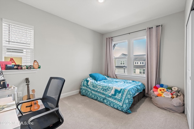 view of carpeted bedroom