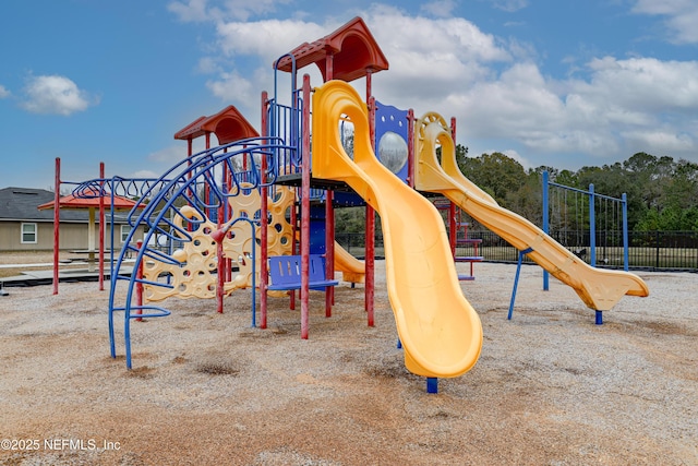 view of jungle gym