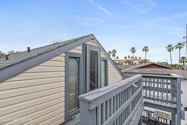 view of property exterior with a balcony