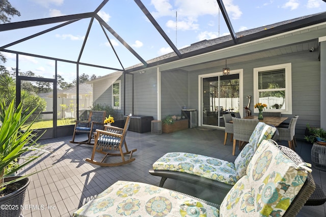 view of sunroom / solarium