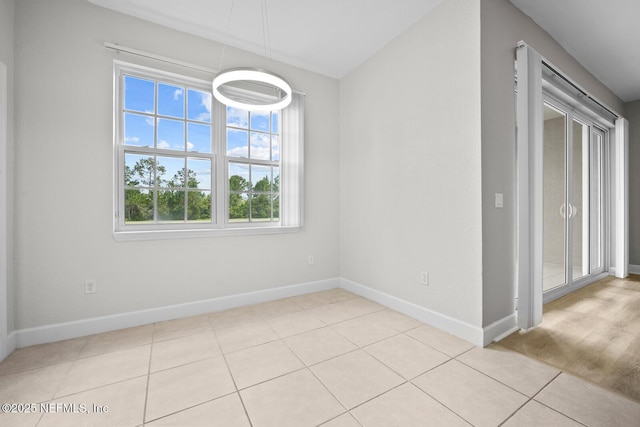 view of tiled spare room