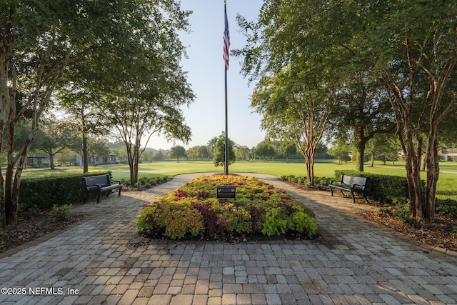 surrounding community featuring a lawn