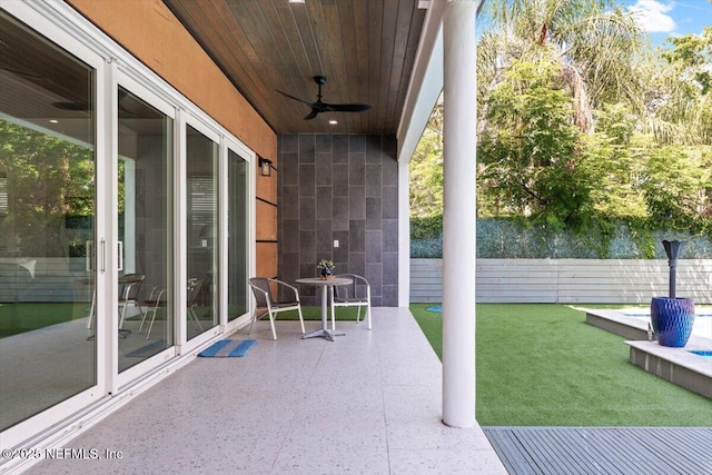 211 Belvedere St, Atlantic Beach, FL 32233 - view of patio with a ceiling fan