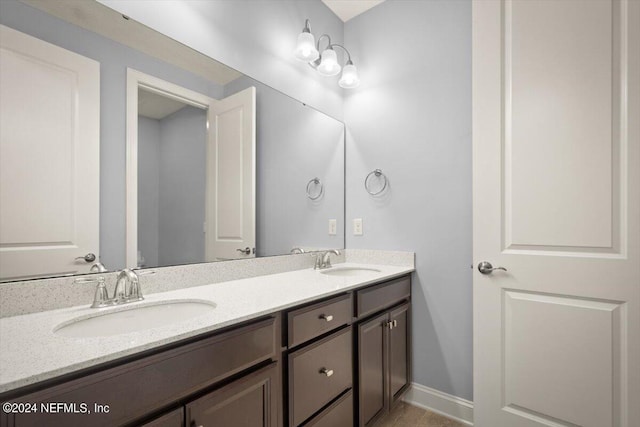 bathroom featuring vanity