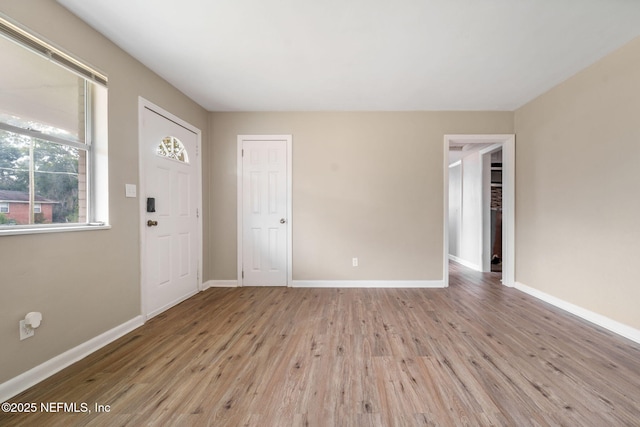 entrance foyer featuring light hardwood / wood-style flooring