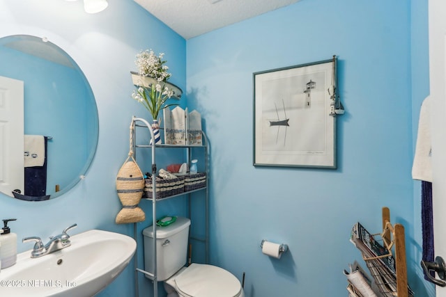 bathroom with toilet and sink