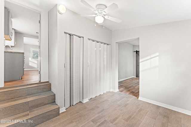 interior space with light wood-type flooring