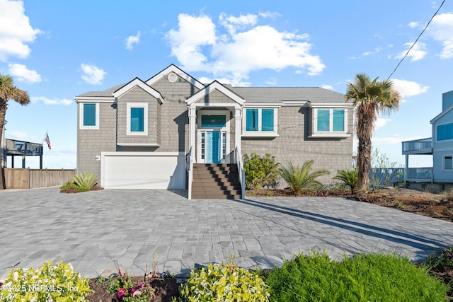 view of front facade with a garage