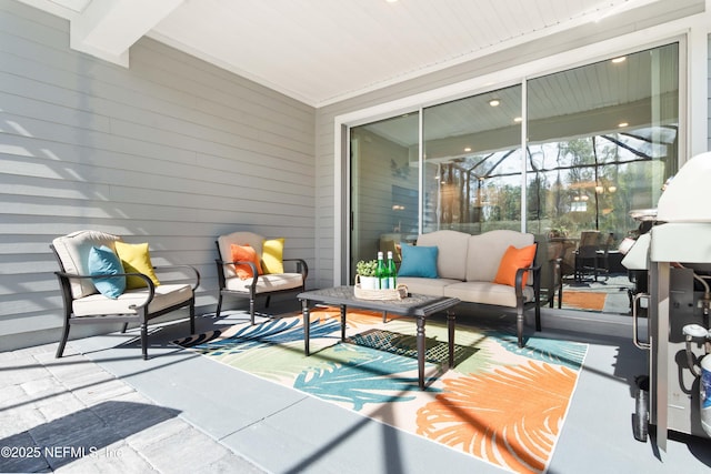 view of patio with outdoor lounge area