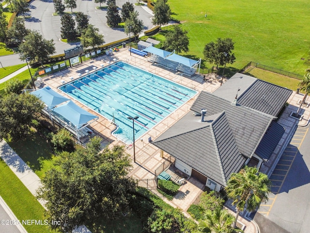 birds eye view of property