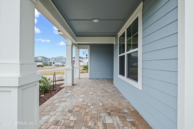 view of patio with a porch