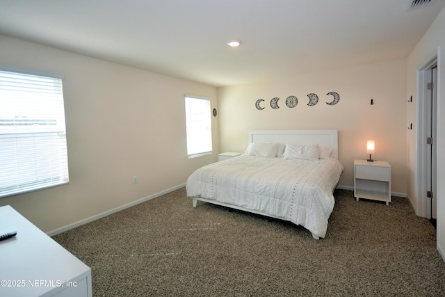 view of carpeted bedroom