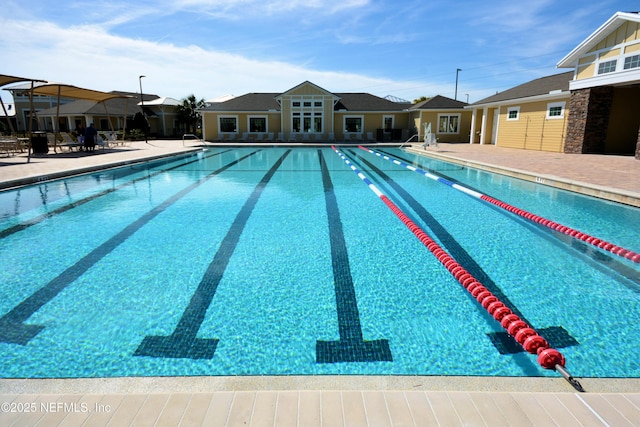 view of pool with a patio