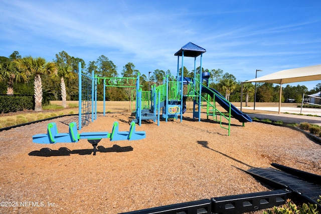 view of jungle gym