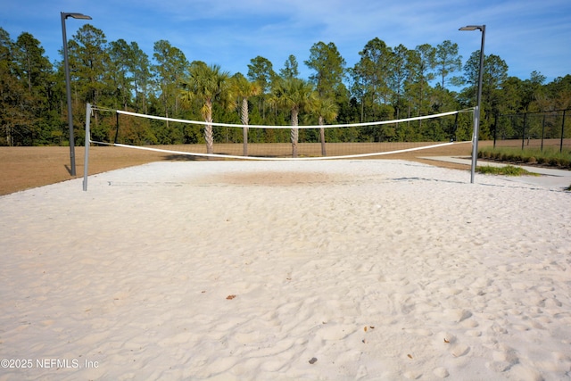 view of home's community with volleyball court