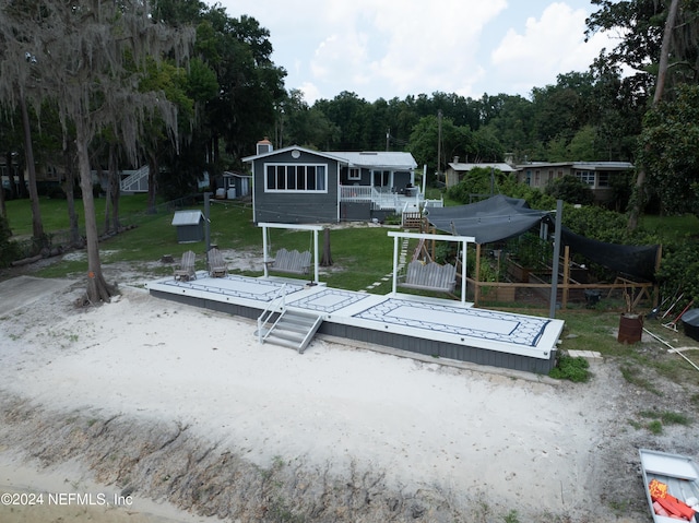 view of dock area