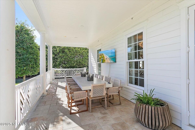 view of patio with covered porch