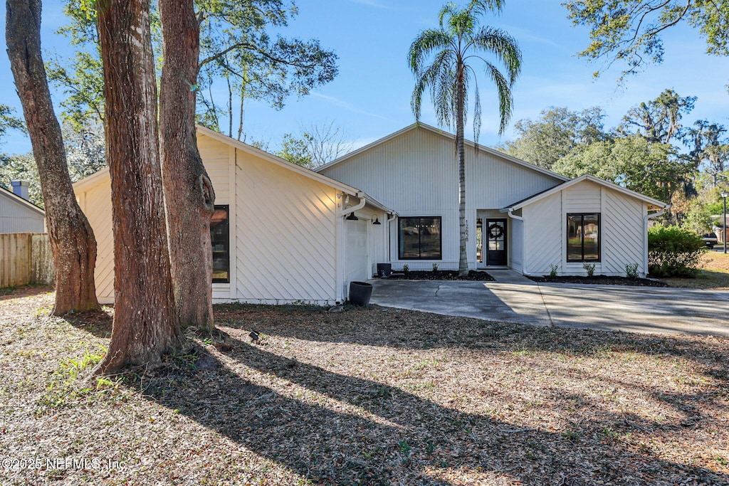 view of front of property with a patio