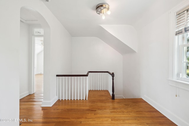 interior space with hardwood / wood-style floors