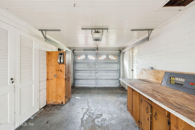 garage featuring a garage door opener