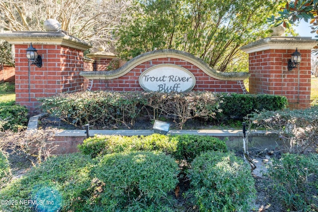 view of community sign