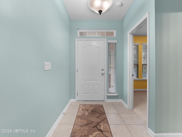 view of tiled foyer