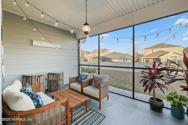 view of sunroom