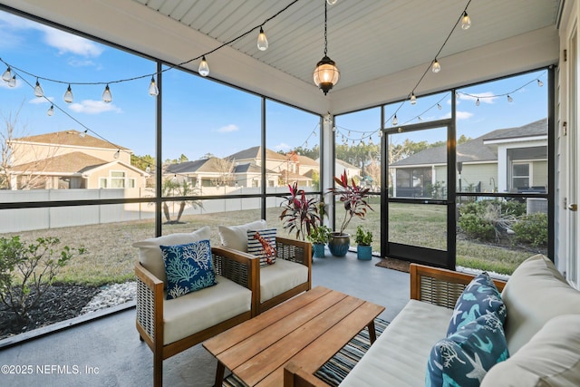 view of sunroom