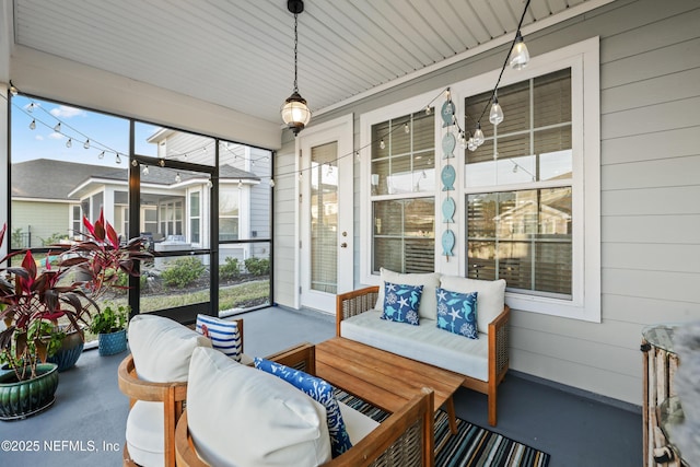 view of sunroom