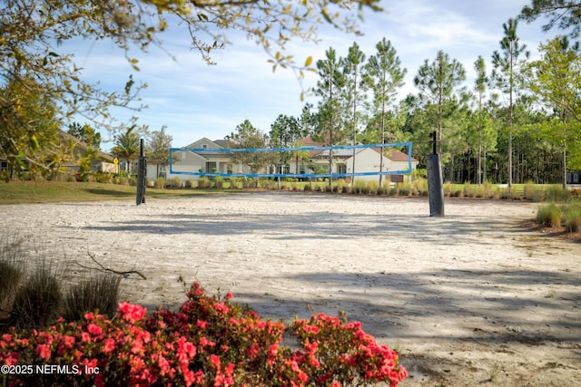 view of community featuring volleyball court