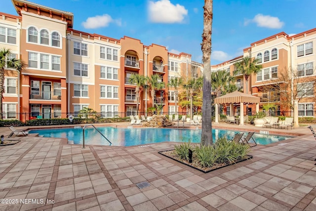 view of pool with a patio