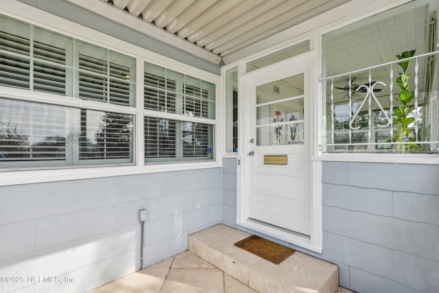 view of doorway to property