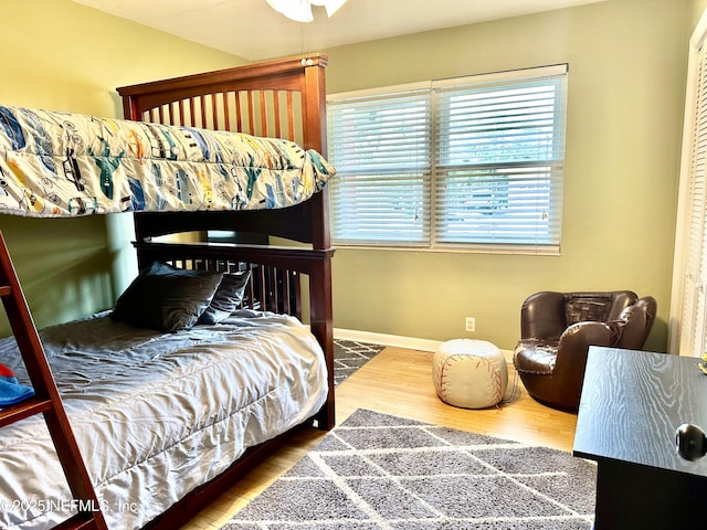 bedroom featuring hardwood / wood-style floors