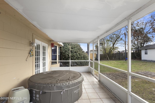 view of sunroom / solarium