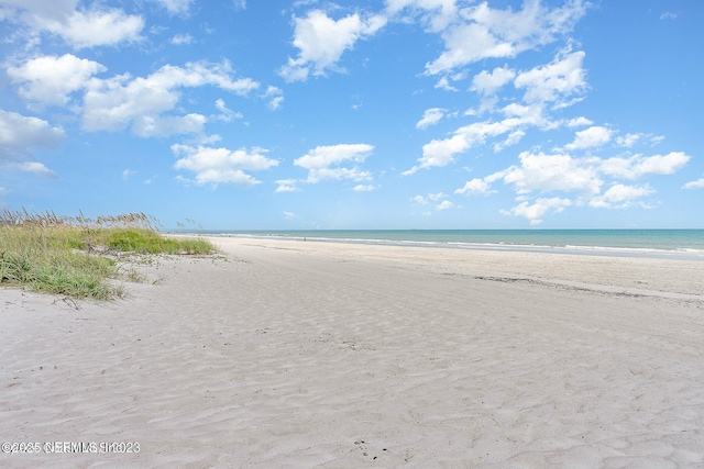 water view featuring a beach view