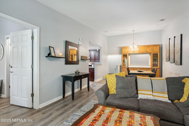 living room featuring hardwood / wood-style flooring