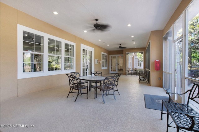 view of dining space