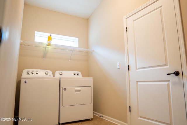 laundry area featuring washer and dryer