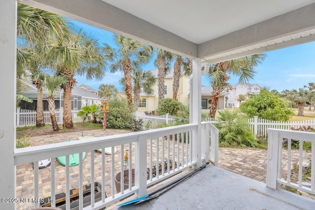 balcony with a patio