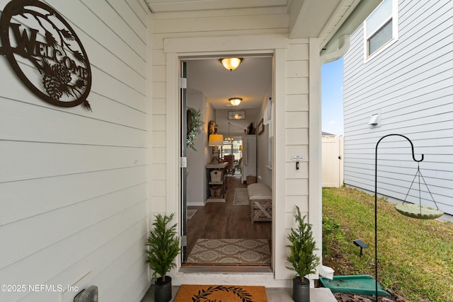 view of doorway to property