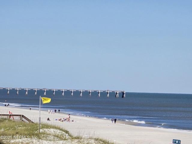 property view of water with a view of the beach