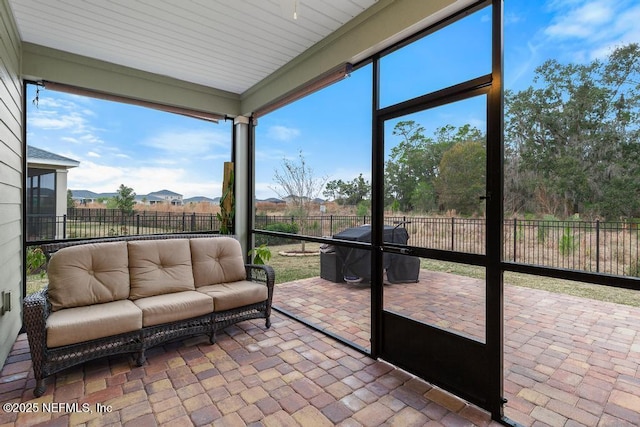 view of sunroom